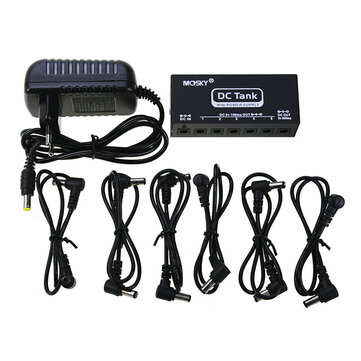 MOSKY DC-TANK 9V 500mA Mini Power Supply Connector for 9V Guitar Effect Pedal with 6 Isolated Output