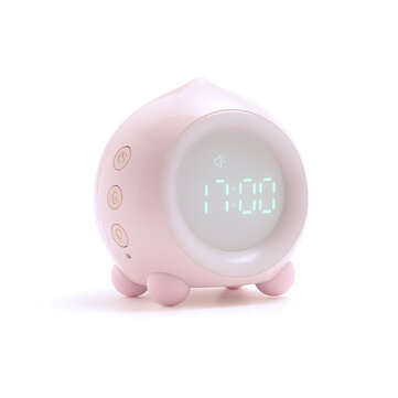 Mini LED Digital Voice Control Creative Alarm Clock Smart Spe... (TYPE: BLUETOOTHTYPE | COLOR: PINK)
