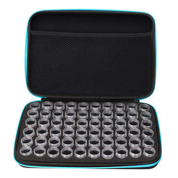 60 Slots Embroidery Diamond Paintings Storage Box Case Nail Art Holder Tool (COLOR.: BLUE)