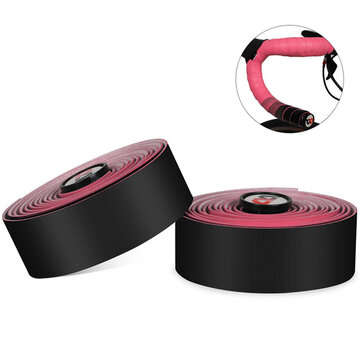 WEST BIKING 2PCS Multifunctional Bicycle Handlebar Tape EVA Belt With 2 Bar Plugs A... (COLOR: PINK)
