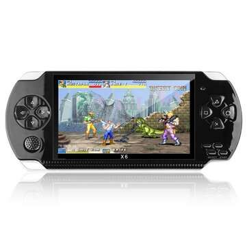 X6 8GB 128-bit 1000 Games 4.3 inch PSP Styled High Definition Retro Handheld Video Game Console