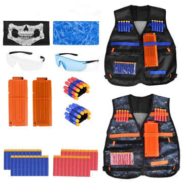 Kids Tactical Vest Suit Camouflage Elite Soft Bullet Battle Equipment Vest Children`s Adjustable Tac