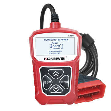 KONNWEI KW310 OBD2 Car Diagnostic Scanner EOBD Scan Tool DTC Engine Code Reader Volt... (COLOR: RED)