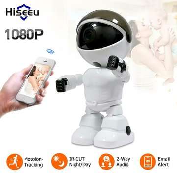 Hiseeu 2Mp/1.3Mp HD Wireless IP Camera Wi-Fi Robot Camera 1080P Wifi Night Vision EU Plug