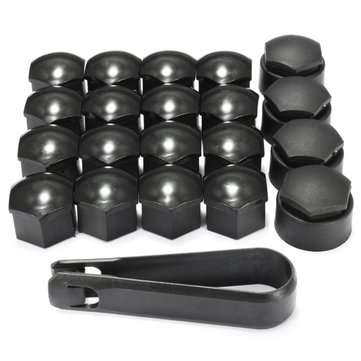 17mm Wheel Bolt Nut Locking Caps Covers Removal Tool Key Grey Black for Audi (COLOR.: BLACK)