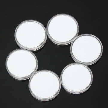20pcs Transparent Round Coin Holder Portable Coins Storage Case Box Container Display