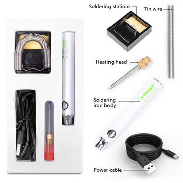Handskit 8W Soldering Iron 5V USB Charging Adjustable Temperature Electric Soldering Iron Kit with S