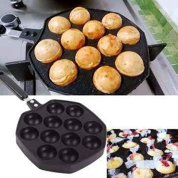 Takoyaki Pan 12 Cavities Takoyaki Maker Octopus Small Balls Baking Pan Frying Pan