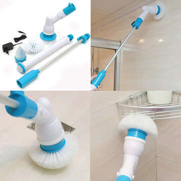 Rechargeable Bathtub Tiles Power Floor Cleaner Brush Cordless Handle Telescopic Cleaning Mops Tools