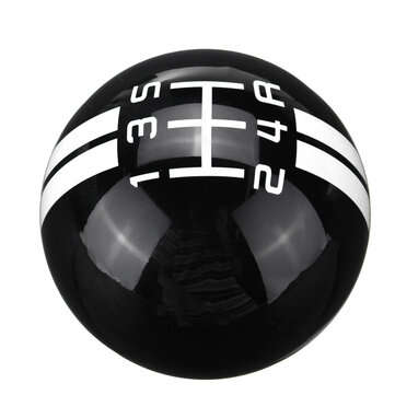 5-Speed Resin Gear Shift Knob For Ford Mustang Universal (COLOR.: BLACK&WHITE)