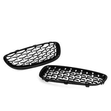 1Pair Front Diamond Kidney Grille For BMW Z4 E89 2009-2016