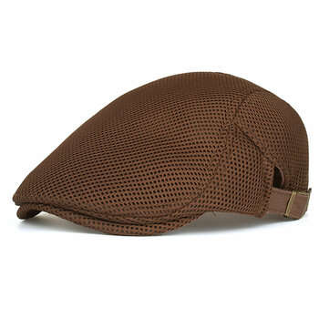 Collrown Men Summer Outdoor Casual Thin And Light Beret Hat Adjustable Breathabl... (COLOR.: COFFEE)