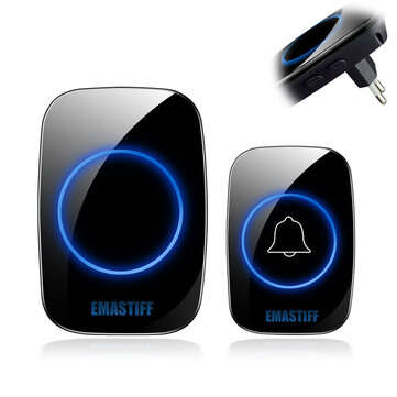 EMASIFF Home Welcome Doorbell Intelligent Wireless Doorbell Waterproof 300M Remote... (PLUG: EUPLUG)