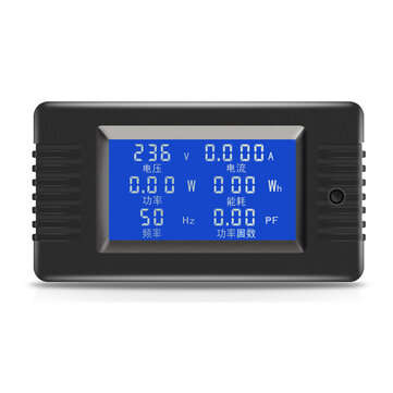 PZEM-020 10A AC Digital Display Power Monitor Meter Voltmeter Ammeter Frequency Current Voltage Fact