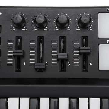 WORLDE Panda Mini Portable 25-Key USB Keyboard Drum Pad and MIDI Controller