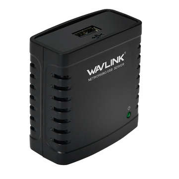 Wavlink Ethernet to USB 2.0 Network LRP Print Server USB Hub 100Mbps Printers Power Adapter Share a