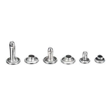 840Pcs Leather Craft Double Cap Rivets Tubular Metal Studs Fixing Tools Kit