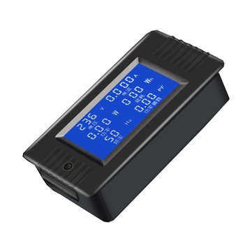 PZEM-020 10A AC Digital Display Power Monitor Meter Voltmeter Ammeter Frequency Current Voltage Fact
