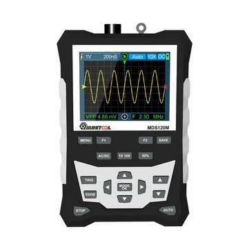 MUSTOOL MDS120M Professional Digital Oscilloscope 120MHz Analog Bandwidth 500MS/s Sampling Rate 320x
