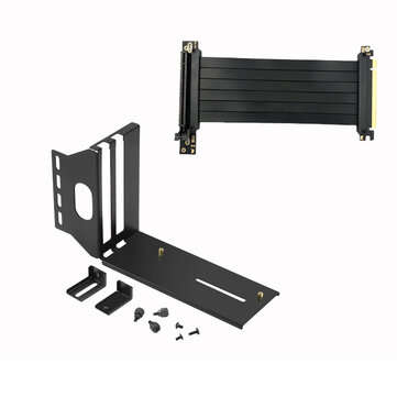 SKTC VGA Graphics Card Vertical Mounting Bracket PCIE 16x Extension Cable PCI-E 3.0 x16