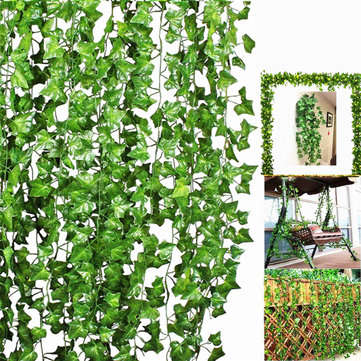 10Pcs Artificial Trailing Ivy Vine Leaf Ferns Greenery Garland Plants Foliage Flowers Decorations
