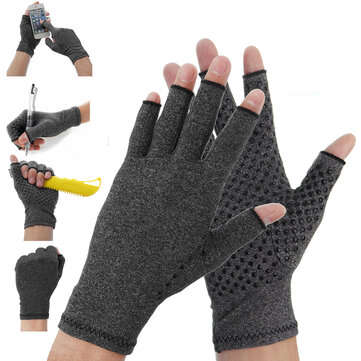 1 Pair Anti Arthritis Gloves Ease Pain Relief Compression Gloves Hand Support Outdoor F... (SIZE: S)