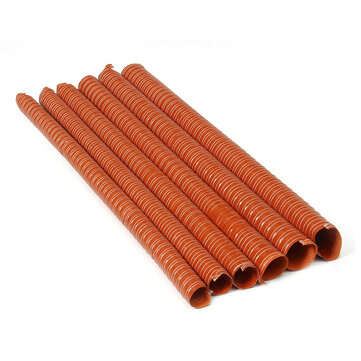 Orange Air Ducting Pipe Flexible Silicone Hose Hot And Cold Cooling Transfer Extractor (SIZE: 60MM)