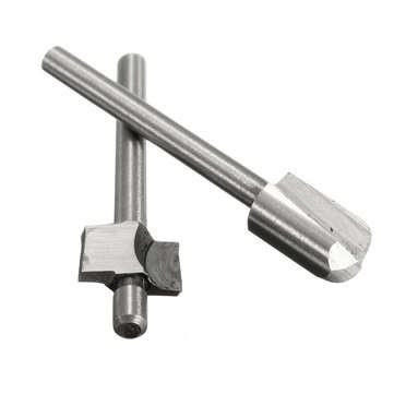 10pcs 1/8 Inch Shank High Speed Steels Trimming Cutter Router Bit Woodworking Tool