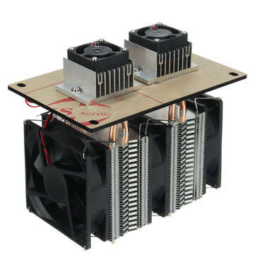 Dual-core Semiconductor Refrigeration Peltier Air Cooling System DIY Kit 144W 12V