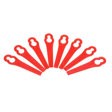 100Pcs Red Plastic Blades For Grass Trimmer Strimmer Lawnmower
