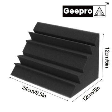 4Pcs Corner Acoustic Bass Trap Acoustic Foam for Wall Soundproof Sponge Absorption (SIZE: S)
