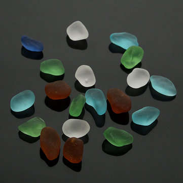 10-16mm Mixed Color Undrilled Sea Beach Glass Beads Bulk DIY Jewelry Pendant Decor