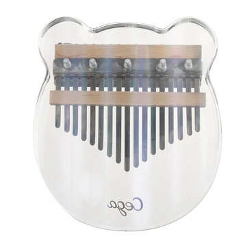 Cega Kalimba Acrylic Thumb Piano 17 Keys, Mini Portable Piano Kalimba Crystal, Birthday Gift For Beg