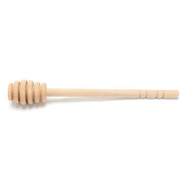 50pcs Wooden Jam Honey Dipper Wood Stirring Rod Stick Spoon Dip Drizzler 8/10/16cm (LENGTH: 16CM)