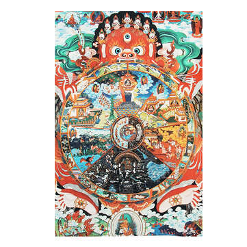 Silk Cloth Painting Tibet Embroidery Silk Cloth Samsara Amitabha Thangka Tibetan Buddhist Decorative