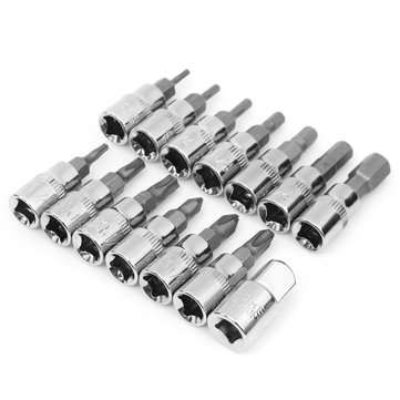 25Pcs Bicycle Bike Torque Wrench 1/4 Inch Torque Wrench Socket Set Kit 2-24Nm
