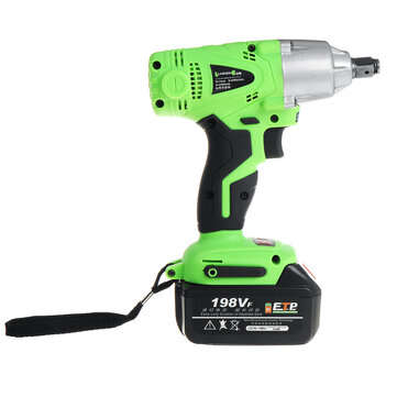 198vf Electric Wrench 550N Li-ion Battery Cordless Power Wrench Driver With Charger