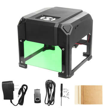 3000MW USB Laser Engraving Cutting Machine DIY Logo Printer CNC Engraver Desktop