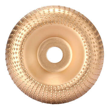 Drillpro 100mm Curve Extreme Shaping Disc Tungsten Carbide Wood Carving Disc Grind... (COLOR1: GOLD)