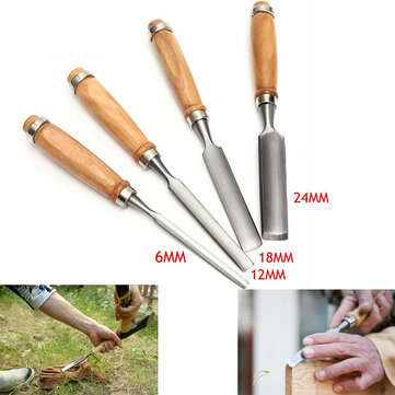 4Pcs Wood Carving Roughing Hand Chisel Tool Kit Set Working Professional Gouges