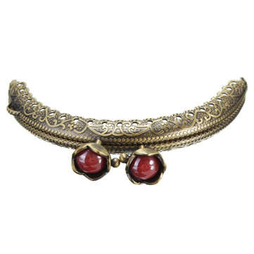 5Pcs Bronze Metal Purse Bag Frame Kiss Clasp Lock Arch Tone Wallet Clip