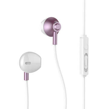REMAX RM-711 Wired Music Earphone Noise Cancelling Fashion HiFi In-Ear Headpho... (COLOR.: ROSEGOLD)