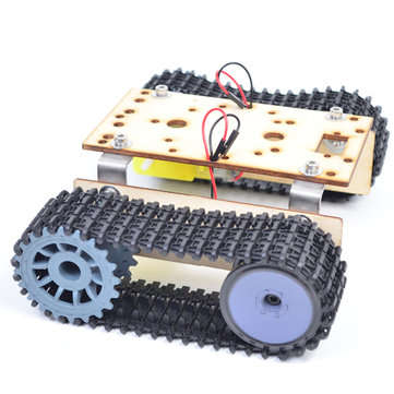 Small Hammer DIY Smart Wooden RC Robot Tank With Plastic Crawler Belt TT Motor For Arduino UNO