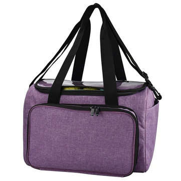 Knitting Tote Bag Yarn Storage Bag Purple For Thread Wool Yarn Crochet Hooks Knitting Needles and Ac