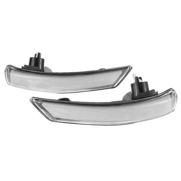 Pair Dynamic Door Wing Mirror LED Turn Indicator Signal Lights Amber For Ford Foc... (COLOR.: CLEAR)