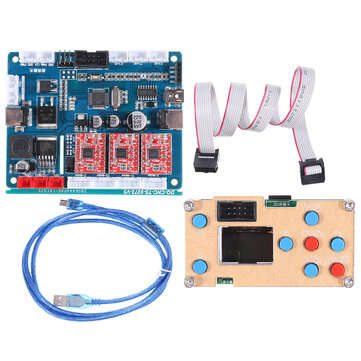 3 Axis GRBL USB Driver Offline Controller Control Module LCD Screen w/ Controller Board SD Card for