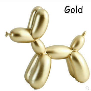 Cute Resin Balloon Dog Animal Figurine Statue Ornaments Home Decorations (TYPE: .A)