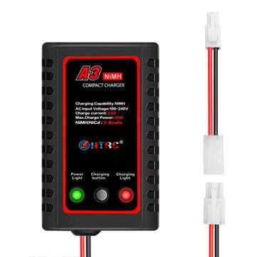 HTRC A3 20W 2A AC Battery Charger with Tamiya Plug for 2-8S Nimh/Nicd Battery (PLUG: AUPLUG)