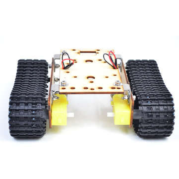 Small Hammer DIY Smart Wooden RC Robot Tank With Plastic Crawler Belt TT Motor For Arduino UNO