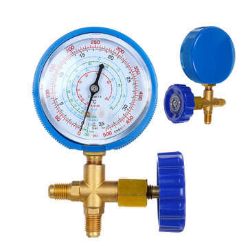 R410a R134a Red/Blue High Precision Digital Pressure Gauge Refrigerant Device (COLOR1: BLUE)